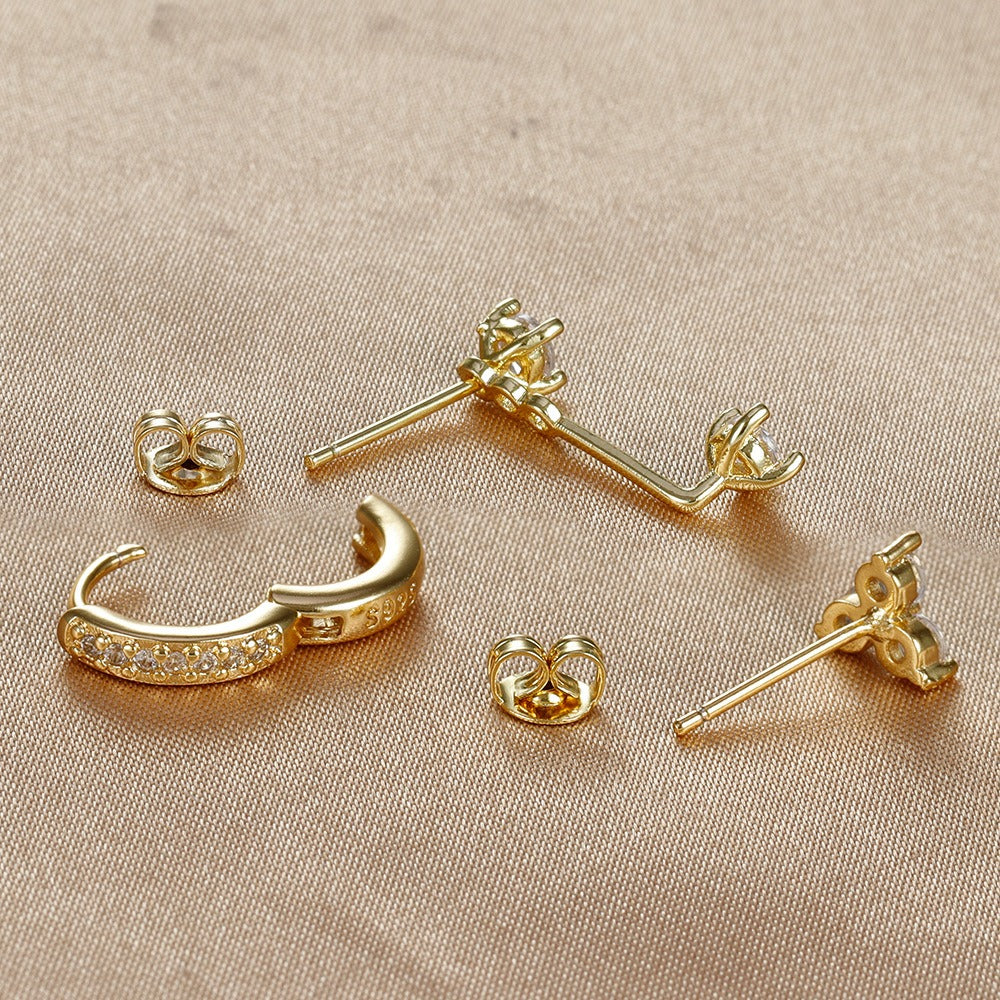 Anastasia – Set de Pendientes Irregulares con Diamantes