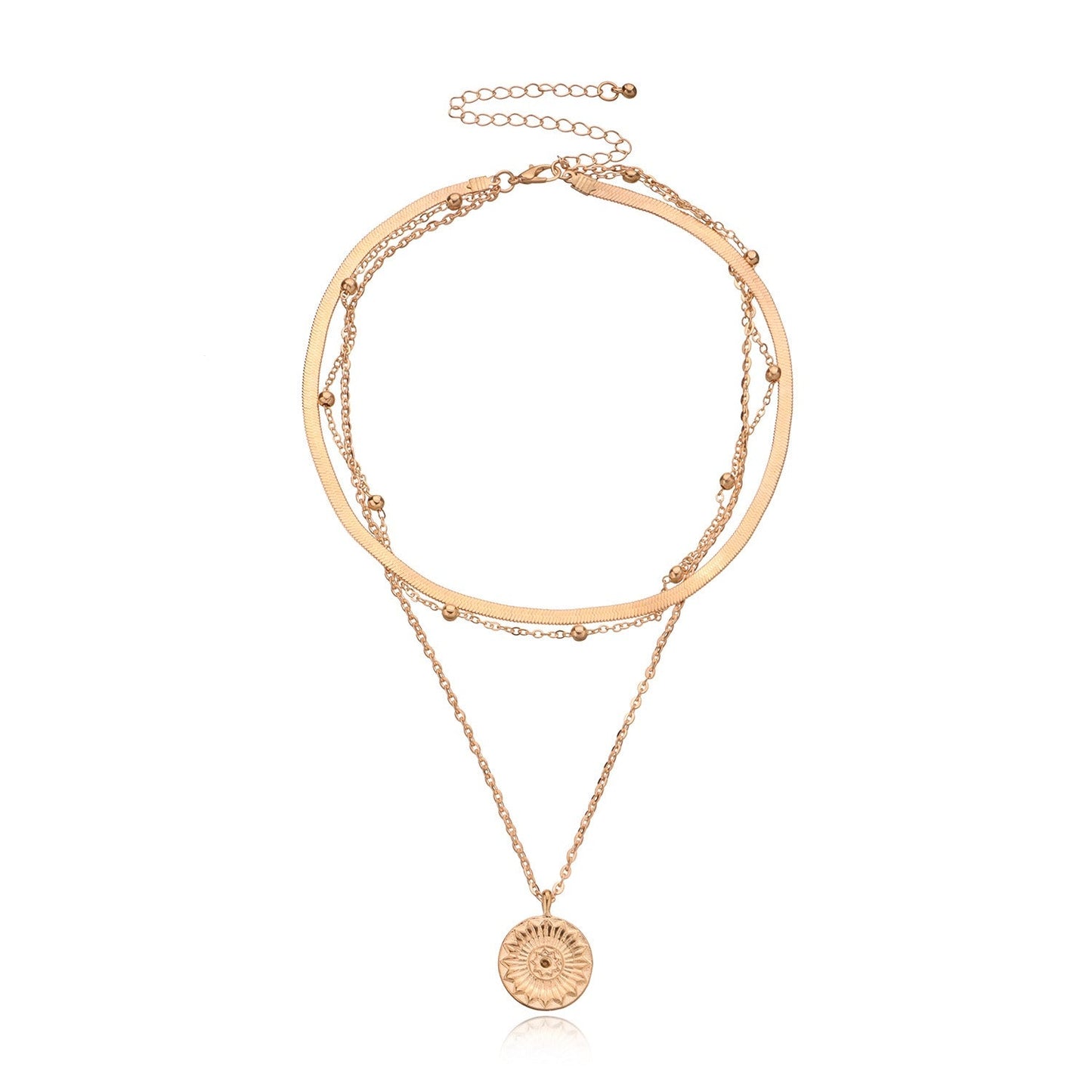 Riana – Collar Multicapas de Perlas Esféricas