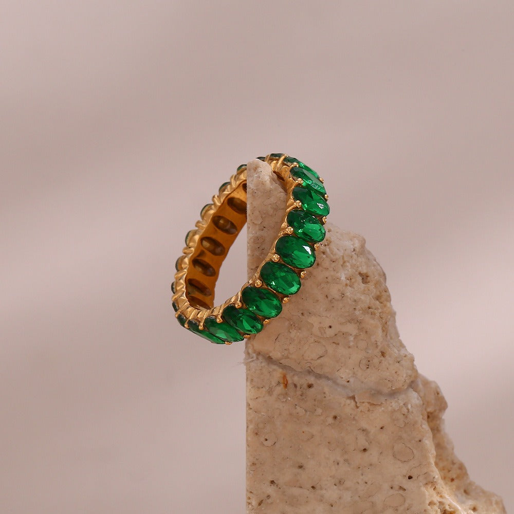 Antoinette – Anillo Eternidad Ovalado