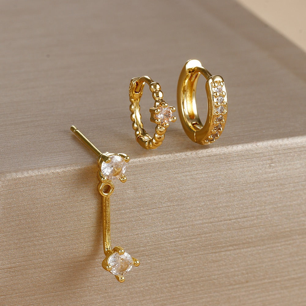 Anastasia – Set de Pendientes Irregulares con Diamantes