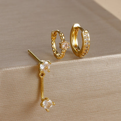 Anastasia – Set de Pendientes Irregulares con Diamantes