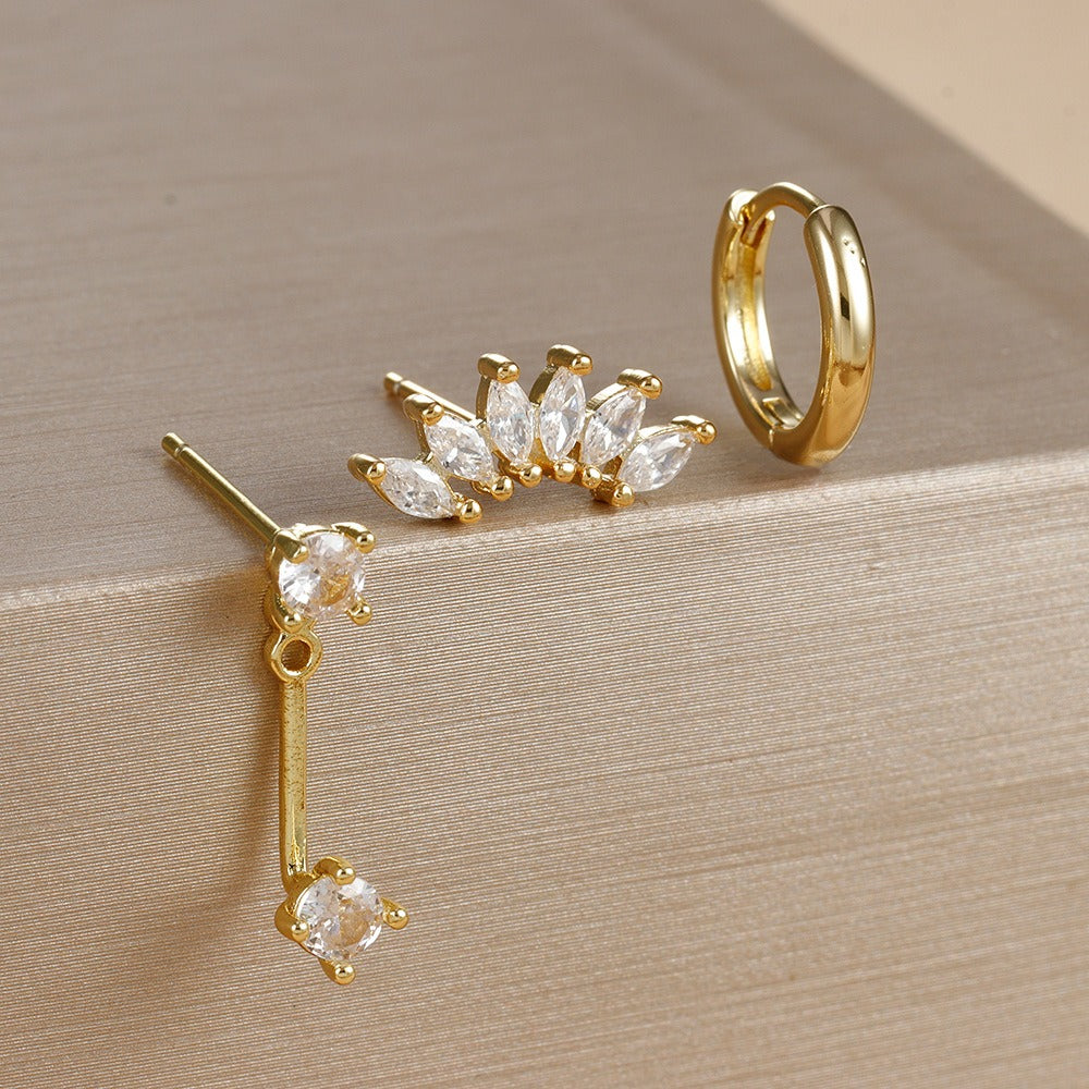 Anastasia – Set de Pendientes Irregulares con Diamantes