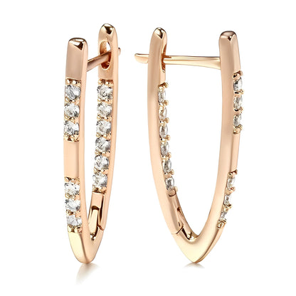 Lyssia – Pendientes Dorados Elegantes con Circonita
