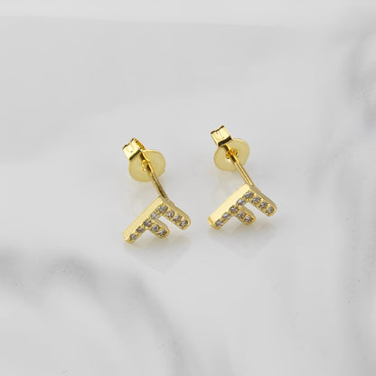 Aiah – Pendientes Letra del Alfabeto Inglés