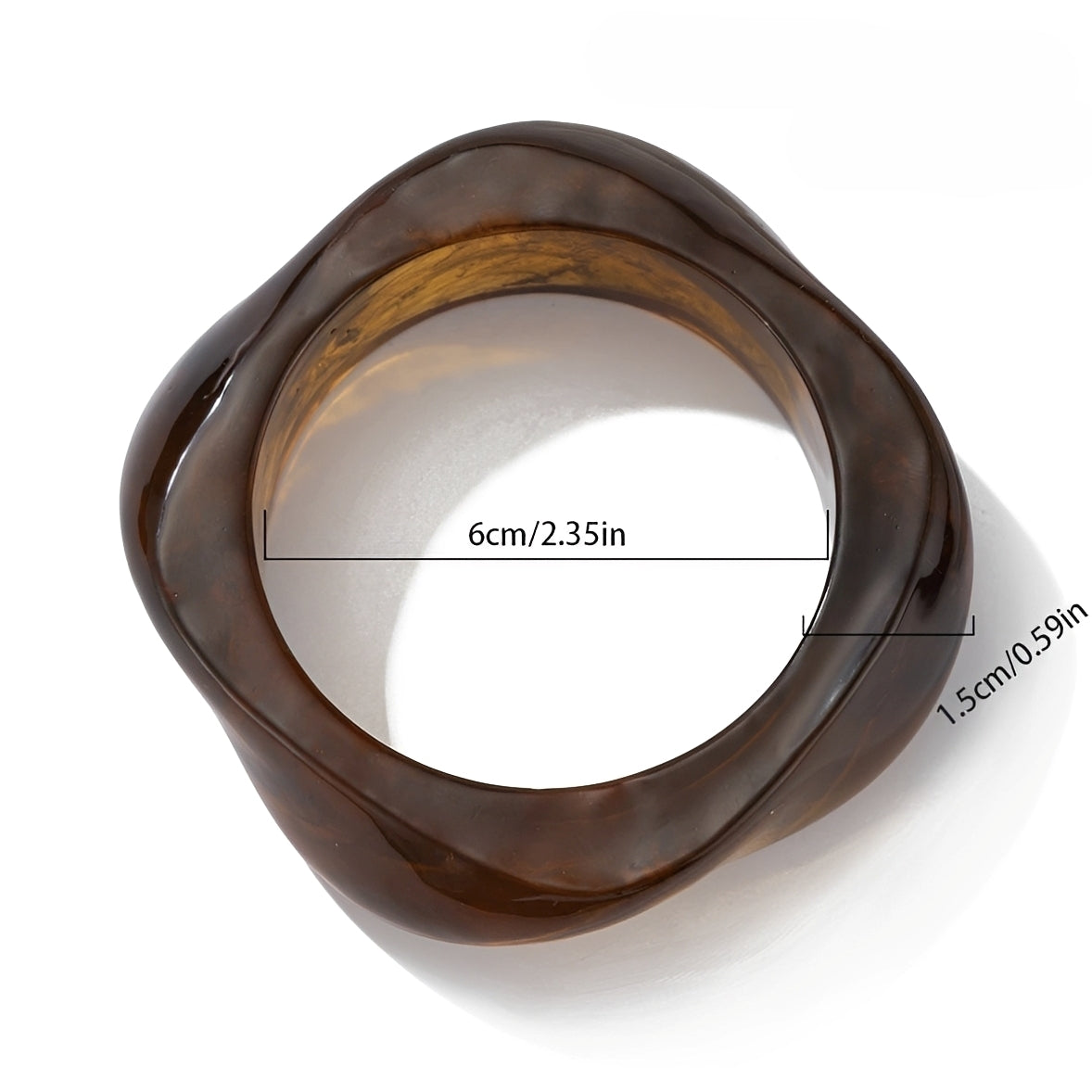 Layra – Pulsera Acrílica Irregular Translúcida