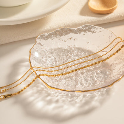 Bailey – Trío de Pulseras Finas Doradas Apilables para Mujer