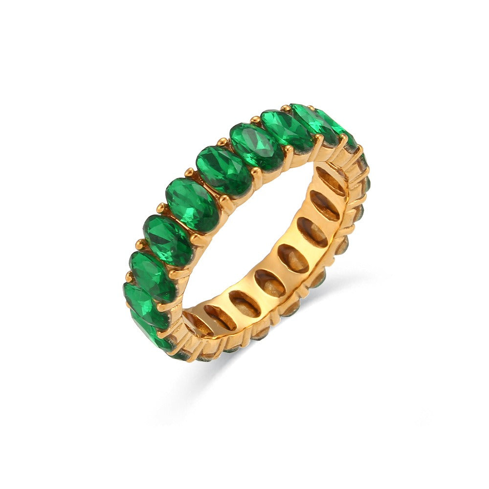 Antoinette – Anillo Eternidad Ovalado