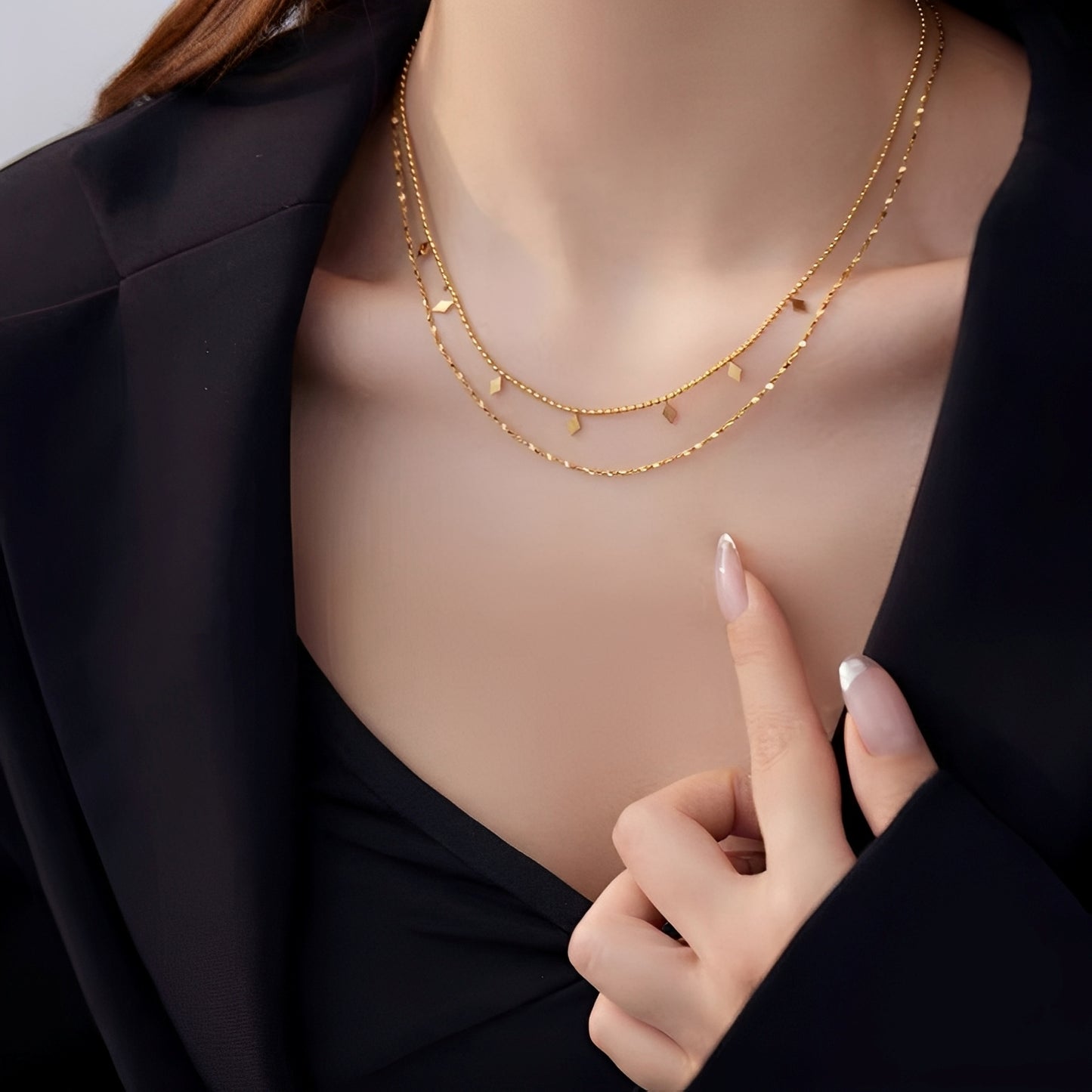 Lany – Collar Doble Estrella Delicado