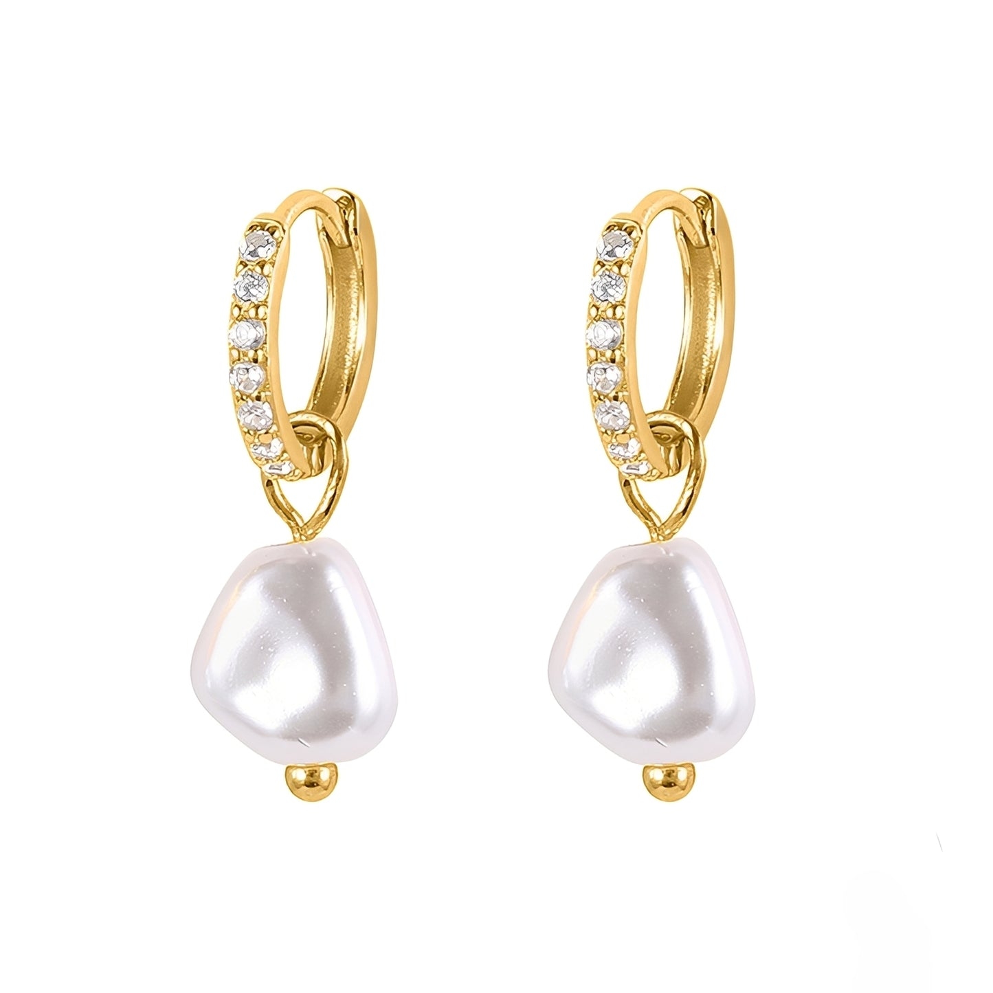 Marissa – Pendientes Huggie con Perlas