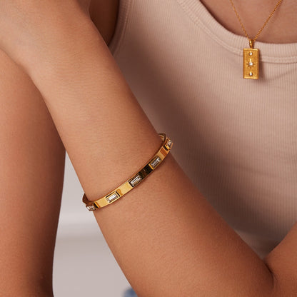 Isabella – Pulsera con Circonias Rectangulares