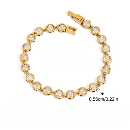 Winnie – Pulsera Tennis Bezel