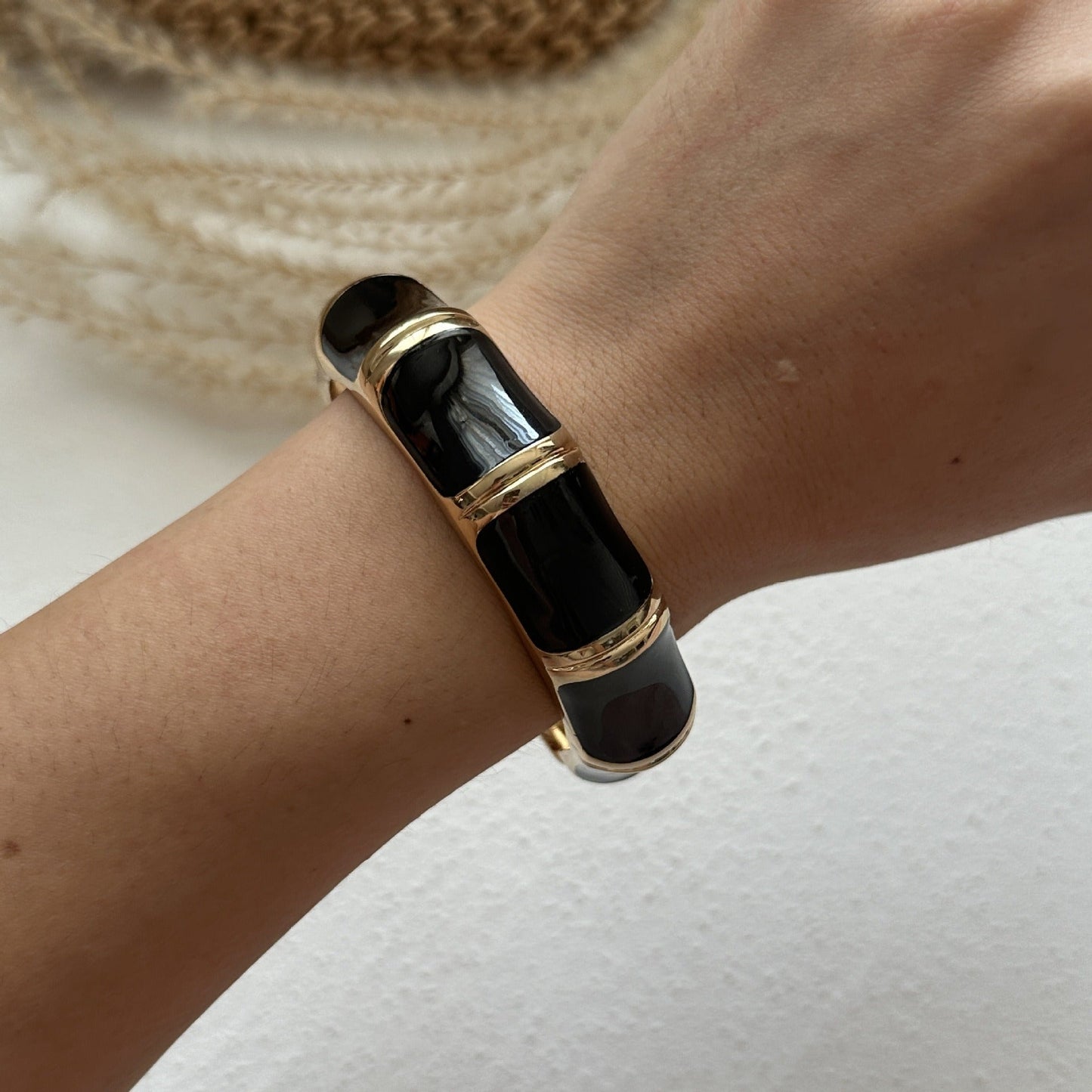 Naomi – Pulsera de Bambú con Bloques de Colores