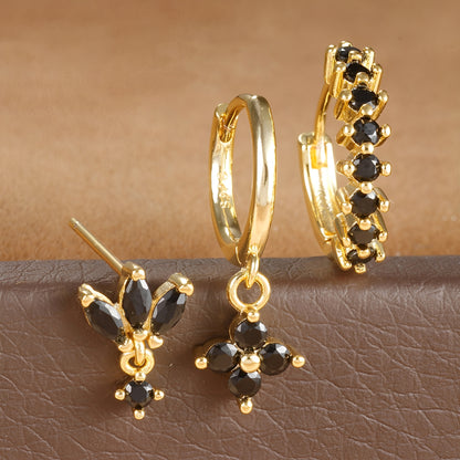 Leona – Set de Pendientes de Zirconia Cuadrados de Moda