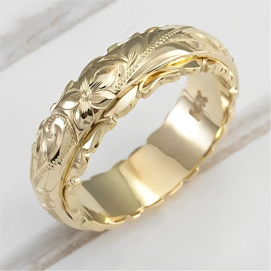 Floria – Anillo Flor Dorada Vintage
