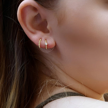 Valentina – Pendientes Redondos Strass Elegancia Simple