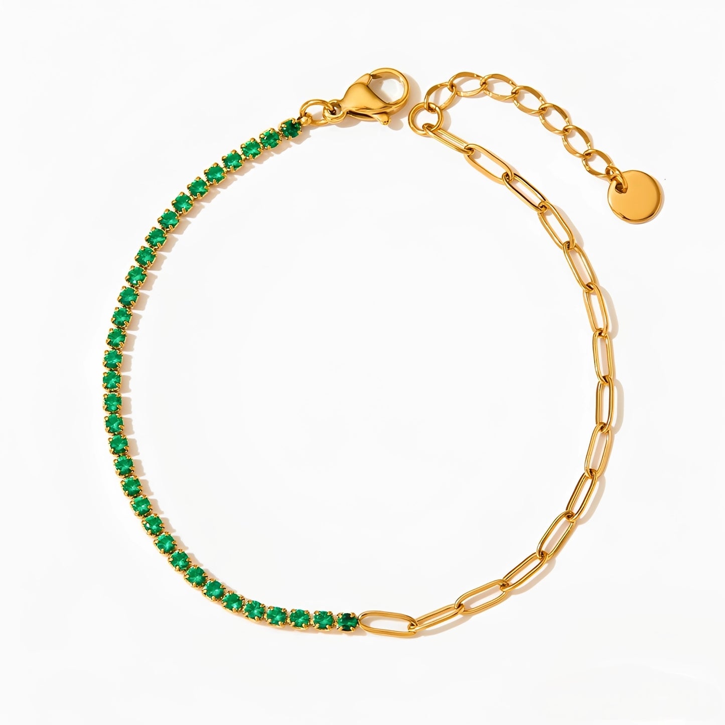 Yani – Pulsera de Zirconia en Acero Elegante
