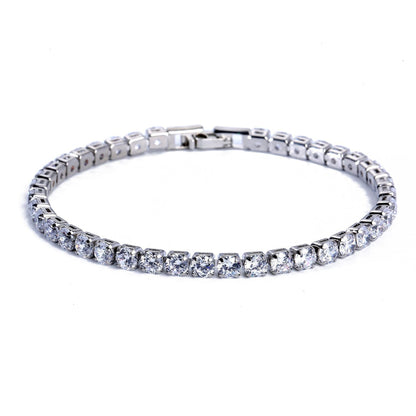 Jessa – Pulsera Tennis Plateada Elegante