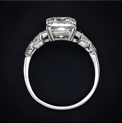 Perrine – Anillo Vintage Azul Brillante en Plata