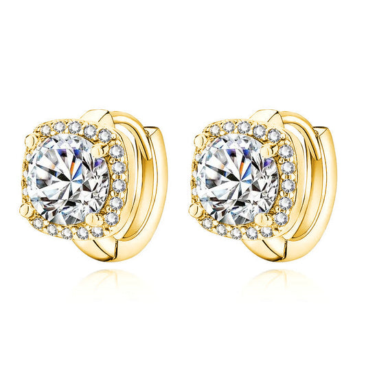 Nadine – Pendientes Cuadrados en Oro 18K
