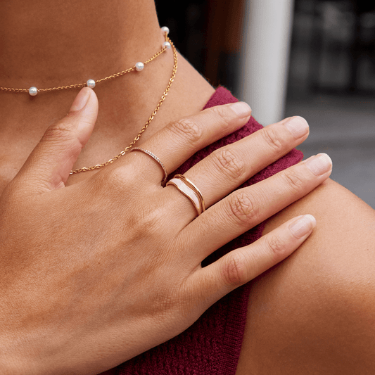 Fely – Anillo Sahara Dorado en Capas