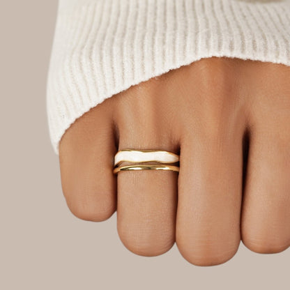 Fely – Anillo Sahara Dorado en Capas