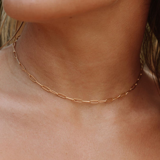 Ayah – Gargantilla Cadena Paperclip Dorada