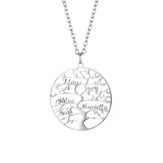 Amelina – Collar Árbol de Vida Grabado