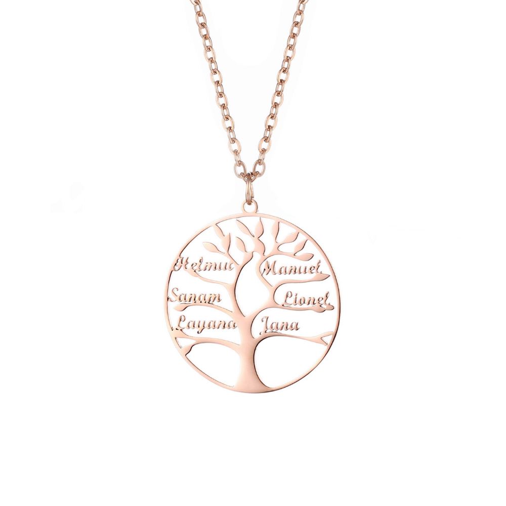 Amelina – Collar Árbol de Vida Grabado