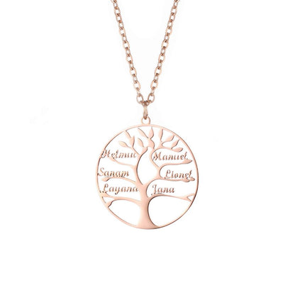 Amelina – Collar Árbol de Vida Grabado