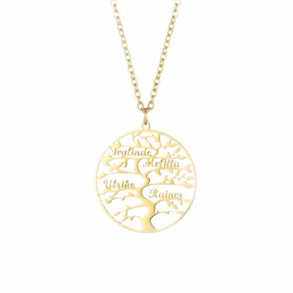 Amelina – Collar Árbol de Vida Grabado