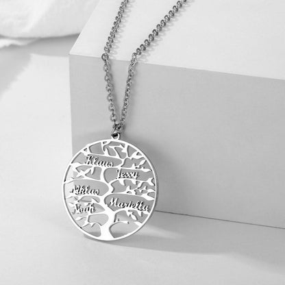 Amelina – Collar Árbol de Vida Grabado