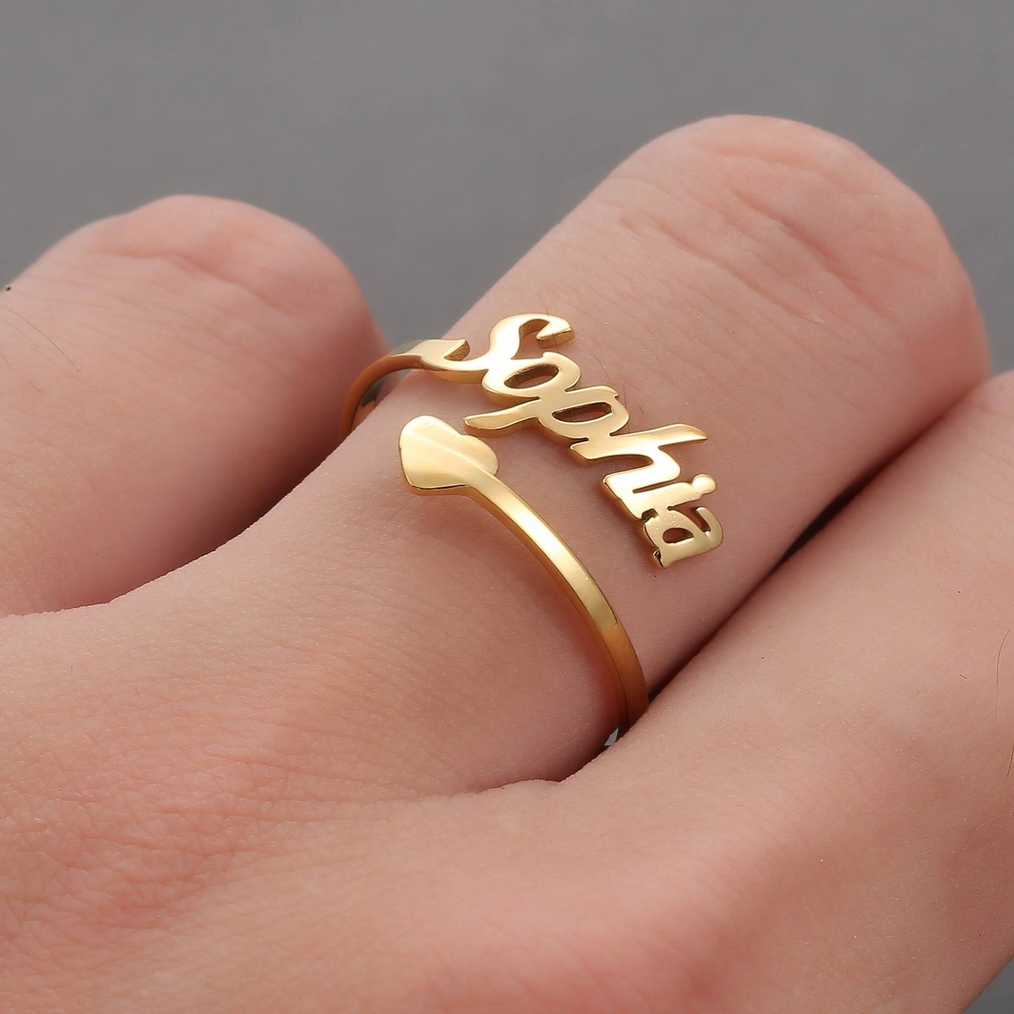 Elena – Anillo Grabado con Nombre