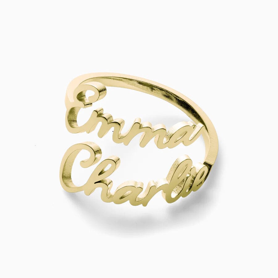 Élora – Anillo Grabado con Dos Nombres