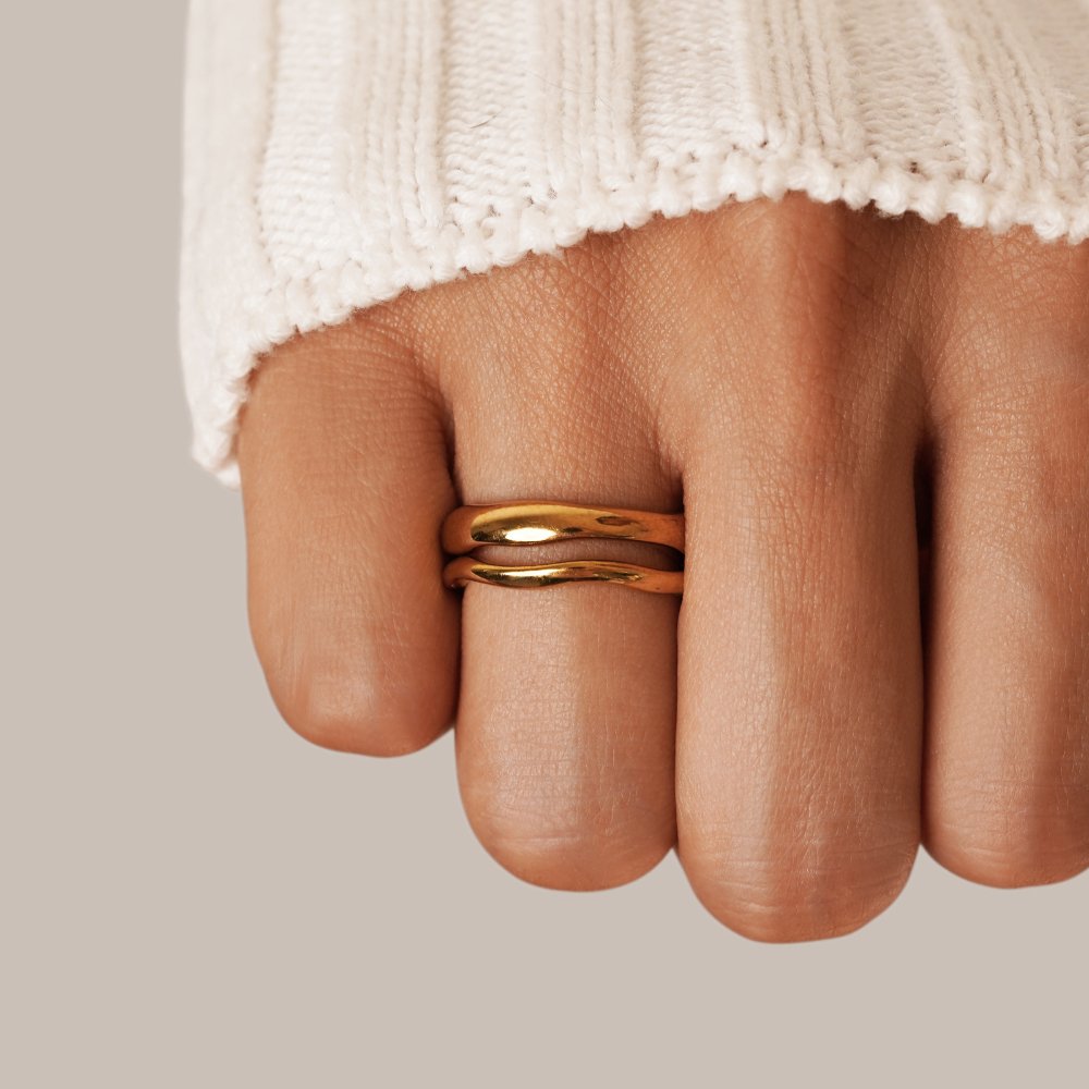 Shin – Conjunto de Anillos Ondulados