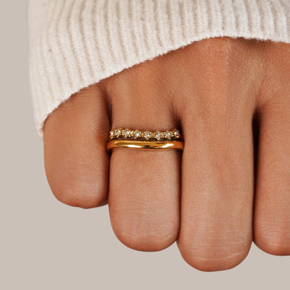 Marissa – Anillo Superpuesto Cristal Blanco