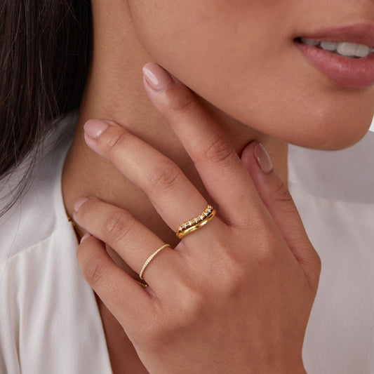 Marissa – Anillo Superpuesto Cristal Blanco