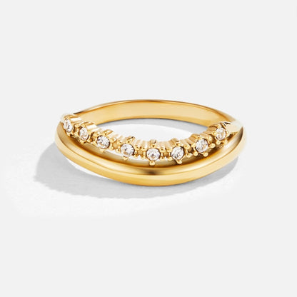 Marissa – Anillo Superpuesto Cristal Blanco
