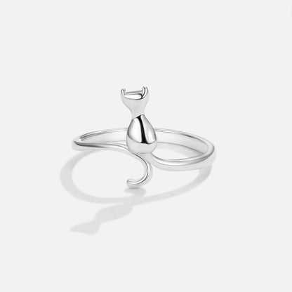 Mindy – Bague Chat Argent Místico