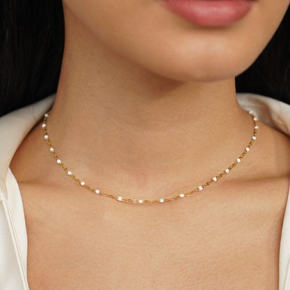 Mila – Collar de Perlas Blancas