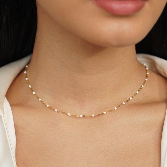 Mila – Collar de Perlas Blancas