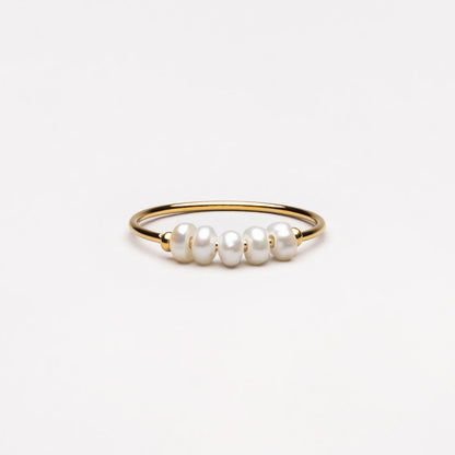Lina – Anillo con Mini Perlas Naturales