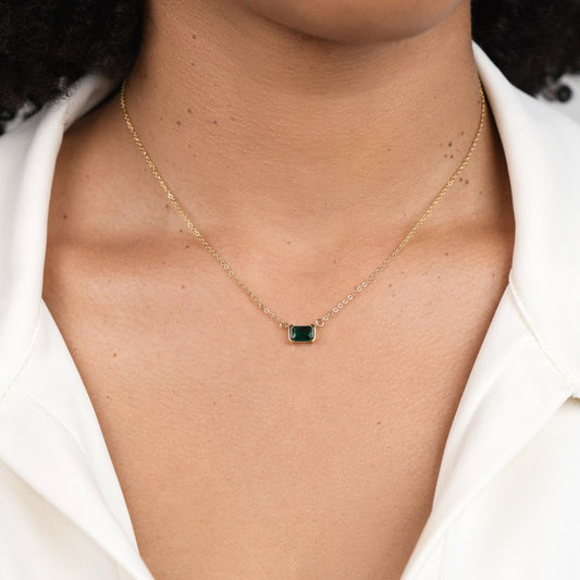 Moni – Collar Esmeralda Verde