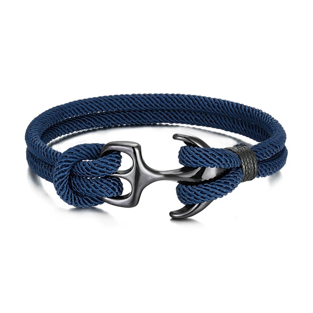 Pulsera Ancla Ajustable para Damas con Cordel Trenzado