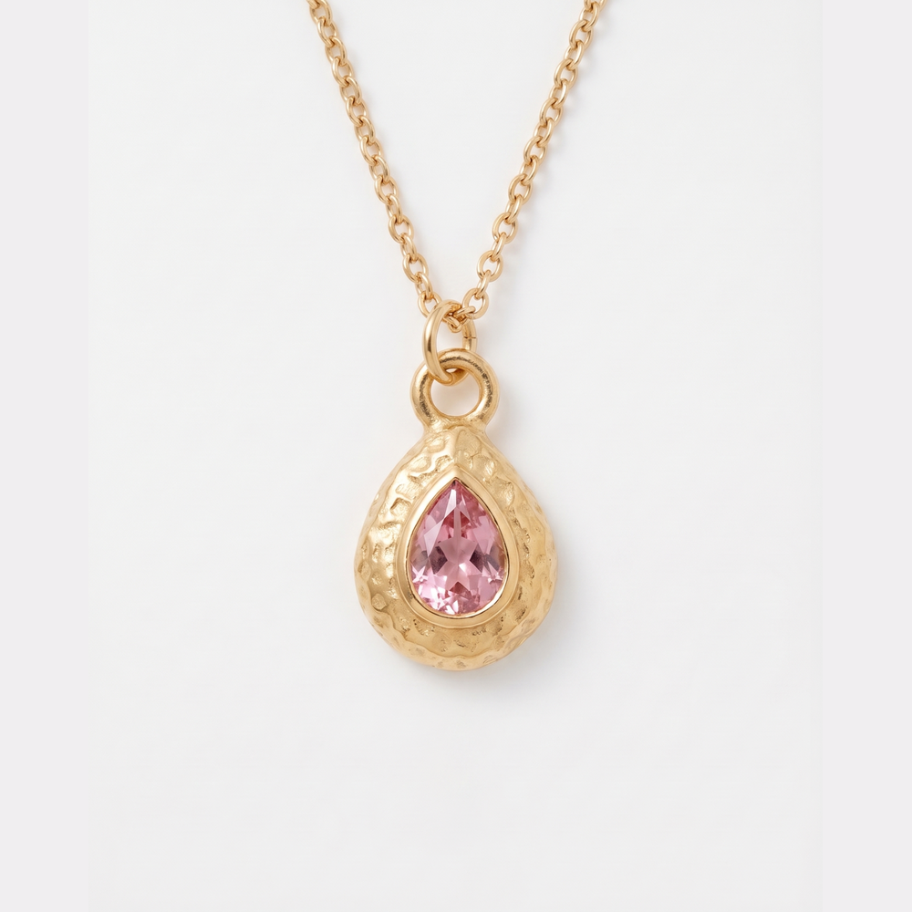 Collar de Piedra Natal para Mujeres con Colgante en Forma de Gota
