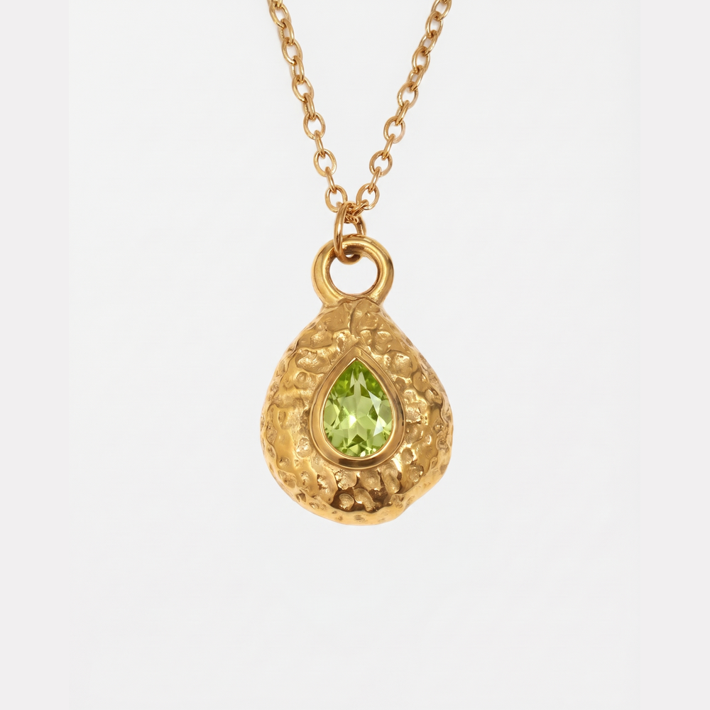 Collar de Piedra Natal para Mujeres con Colgante en Forma de Gota