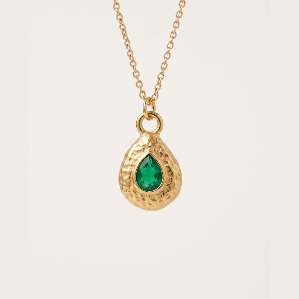 Collar de Piedra Natal para Mujeres con Colgante en Forma de Gota