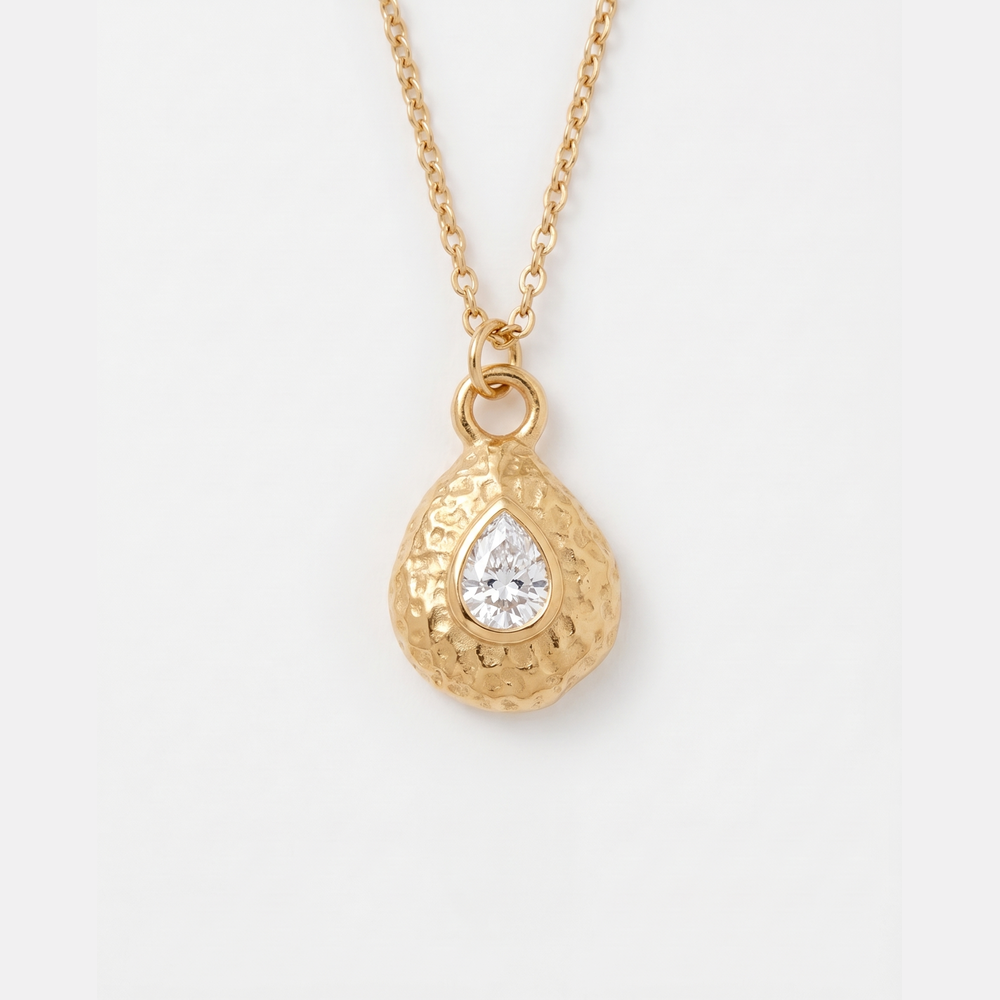 Collar de Piedra Natal para Mujeres con Colgante en Forma de Gota