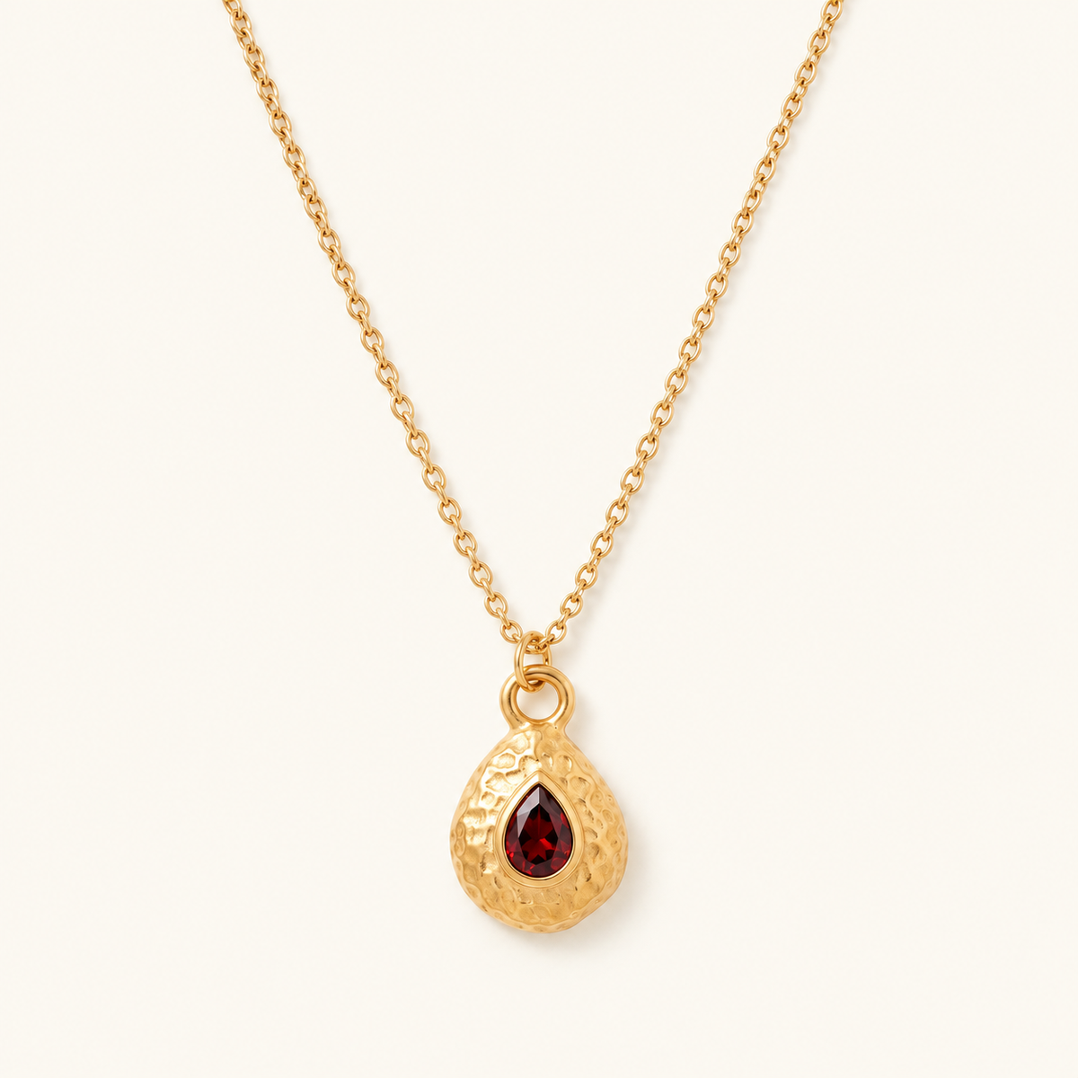 Collar de Piedra Natal para Mujeres con Colgante en Forma de Gota