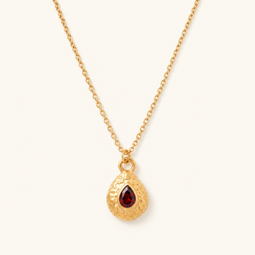 Collar de Piedra Natal para Mujeres con Colgante en Forma de Gota