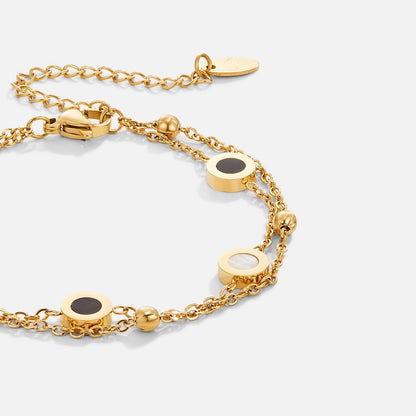 Nyra – Pulsera Onyx y Piedra Blanca